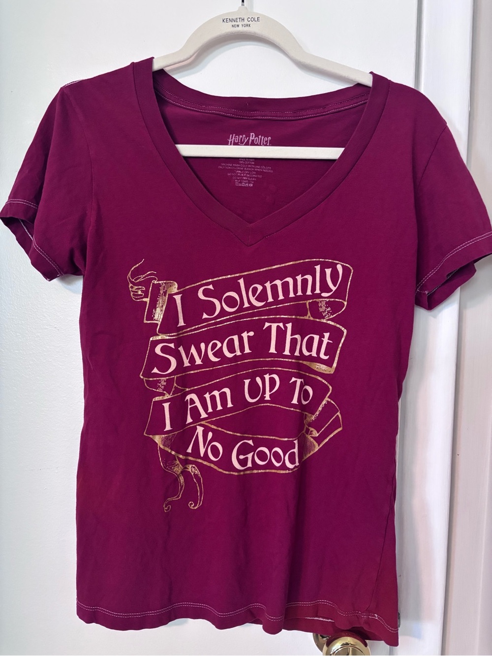 Warner Bros. Harry Potter Burgundy Tee with White Print